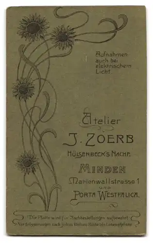 Fotografie J. Zoerb, Minden, Marienwallstrasse 1, Portrait junger Soldat in Uniform Rgt. 30 mit Schrimmütze