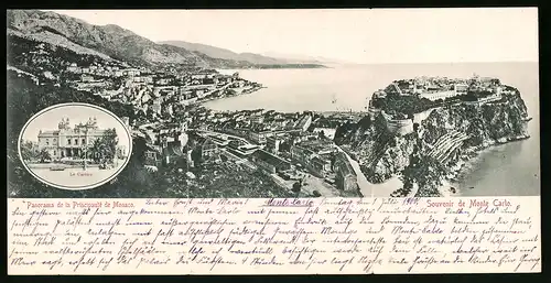 Klapp-AK Monte Carlo, Panorama de la Principauté de Monaco, Le Casino