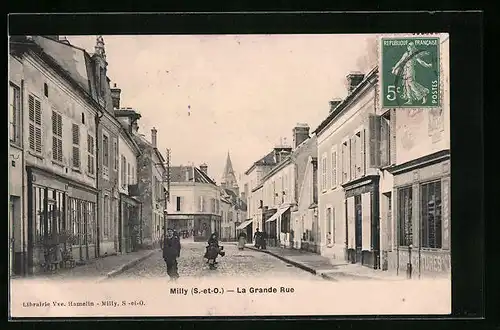 AK Milly, La Grande Rue