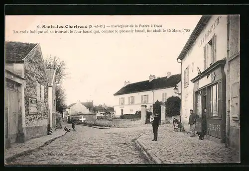 AK Saulx-les-Chartreux, Carrefour de la Pierre à Dieu