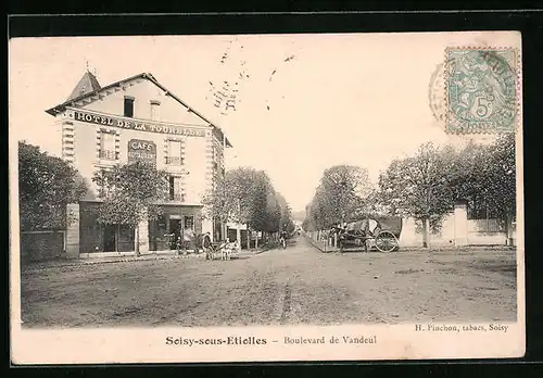 AK Soisy-sous-Etiolles, Boulevard de Vandeul, Hotel de la Tourelle