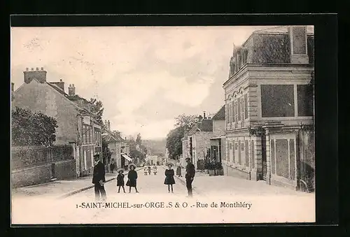 AK Saint-Michel-sur-Orge, Rue de Monthléry