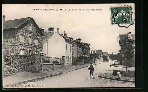 AK Saint-Michel-sur-Orge, La Route de Ste Geneviève-des-Bois