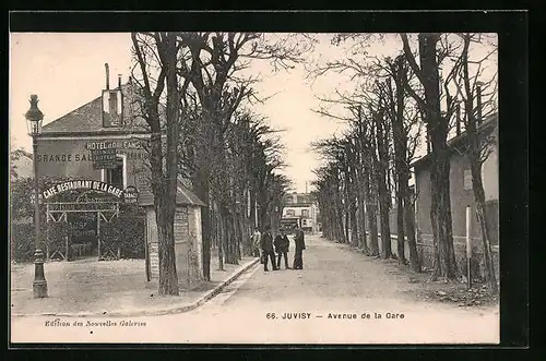 AK Juvisy, Avenue de la Gare, Café Restaurant de la Gare