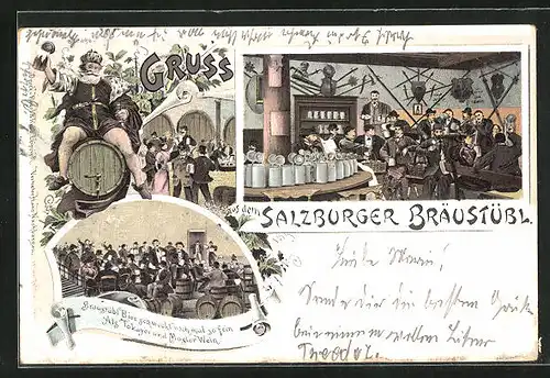 Lithographie Salzburg, Gasthaus Salzburger Bräustübl