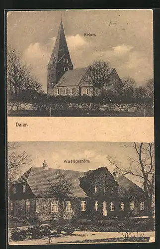 AK Daler, Kirken, Praestegaarden