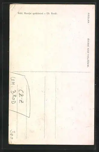 Künstler-AK Uh. Brod, Ríkání Nad Kolácem