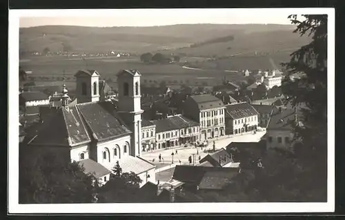 AK Bucovice, Námestí a Kostel