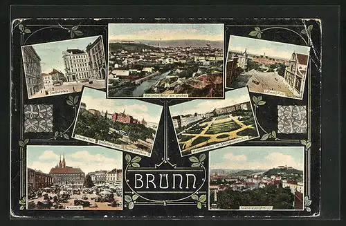 AK Brünn / Brno, Stadthofplatz, Lazansky Platz, Krautmarkt