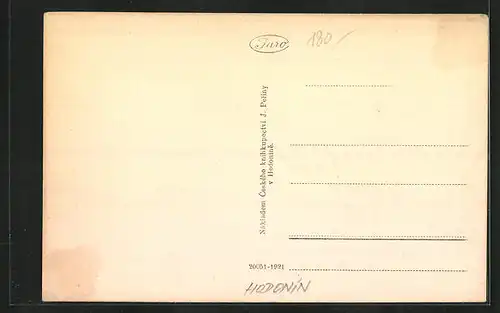 AK Göding / Hodonin, kostel a radnice