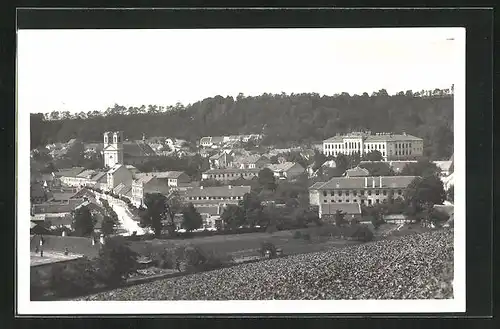 AK Bucovice, Panorama der Stadt