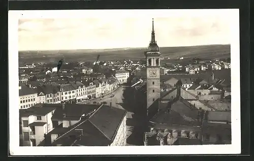 AK Wischau / Vyskov, Strassenpartie mit Geschäften