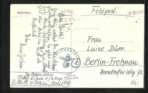 AK Wischau / Vyskov, Gebäudeansicht, Denkmal, Platz