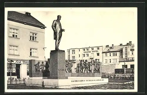 AK Göding / Hodonin, Pomnik p. presidenta T. G. Masaryka