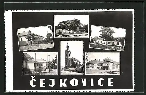 AK Cejkovice, Kirche, Gebäudeansicht, Denkmal