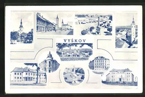 AK Wischau / Vyskov, Kirche, Gebäudeansicht, Denkmal