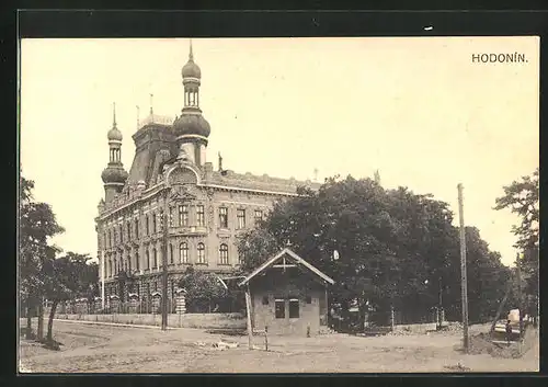 AK Göding / Hodonin, Historisches Gebäude