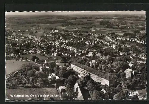 AK Waldbröl im Oberbergischen Land, Fliegeraufnahme des Ortes