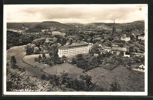 AK Kirchen /Sieg, Blick auf Heilanstalt und Kirche
