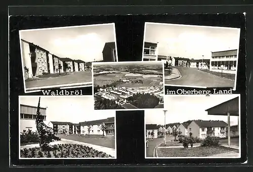 AK Waldbröl im Oberbergischen Land, Feriensiedlung, Ortsimpression, Fliegeraufnahme