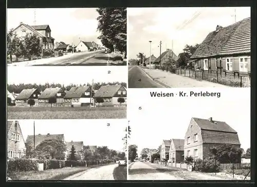 AK Weisen, Dorfstrasse, Heinrich-Heine-Strasse, Reichsbahnsiedlung