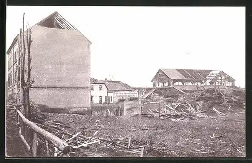 AK Chemnitz, Sturm-Katastrophe am 27. Mai 1916, Zerstörte Häuser