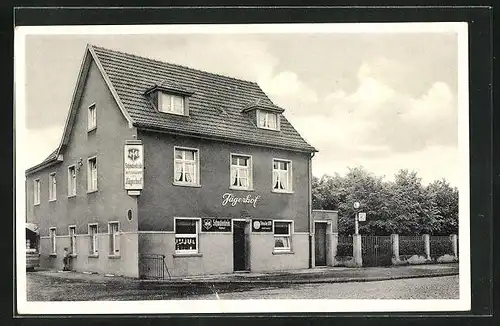 AK Leverkusen-Schlebusch, Restaurant z. Jägerhof in der Mülheimerstrasse 44