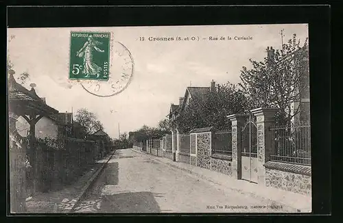 AK Crosnes, Rue de la Cerisaie