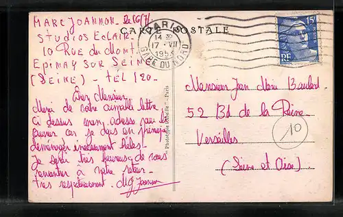 AK Épinay, Rue de Paris, Café-Hotel