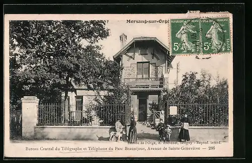 AK Morsang-sur-Orge, Bureau Central du Télégraphe et Téléphone, Avn. de Sainte-Geneviéve