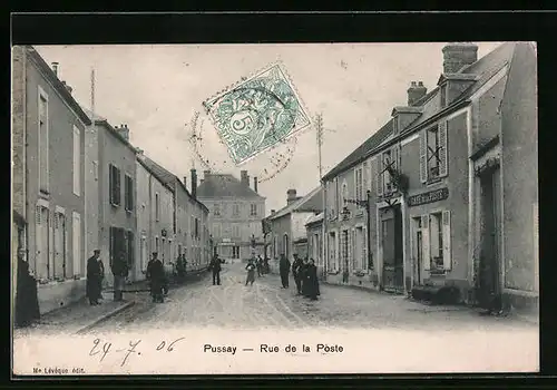 AK Pussay, Rue de la Poste
