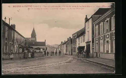 AK Boissy-le-Cutté, Pay très pittoresque, curieux à visiter, superbe Roche dans le bois