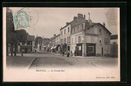 AK Draveil, La Grande-Rue