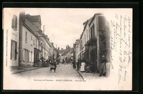 AK Saint-Chéron, Grande Rue, Strassenpartie
