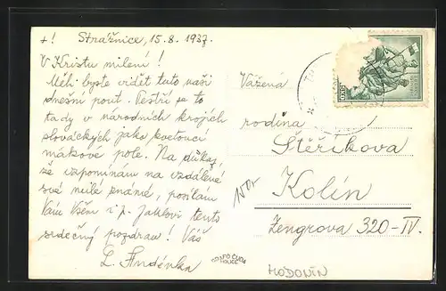 AK Stráznice, Namesti, Pomnik, Kostel