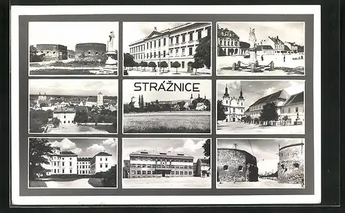 AK Stráznice, Kostel, Ponik, Namesti