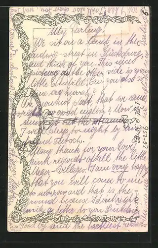 Künstler-AK F. J. Ostermann: Der Meisterschütze, Kleines Kind wirft einen Ball