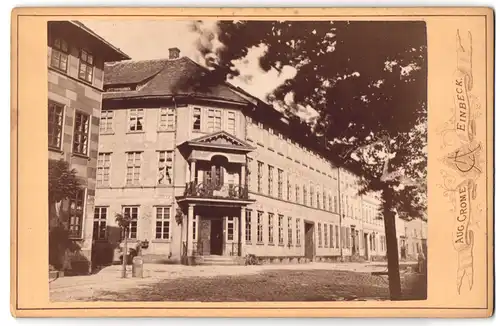 Fotografie Aug. Crome, Einbeck, Ansicht Einbeck, Hotel  zum Löwen  in der Marktstrasse / Hullerser Strasse