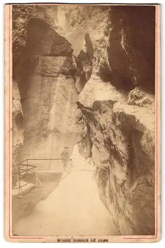 Fotografie A. Garcin, Geneve, Ansicht Meiringen, Blick in die Aareschlucht, Gorges de L`Aar