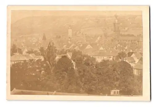Fotografie unbekannter Fotograf, Ansicht Jena, Blick über die Stadt mit Kirchtürmen