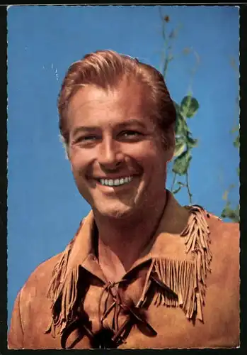 AK Schauspieler Lex Barker als Old Shatterhand in Winnetou Teil 1