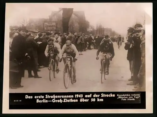 Fotografie Ansicht Zossen, Radrennfahrer im Strassenrennen Berlin-Gross-Ziethen 1943