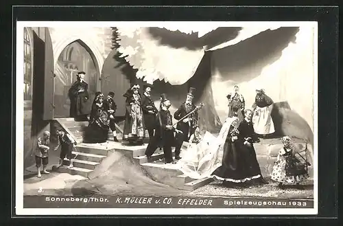 AK Sonneberg /Thür., Spielzeugschau 1933, Puppenhochzeit