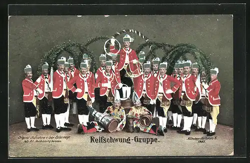 AK München, Reifschwung-Gruppe am Karlsplatz 6, Volkstanz