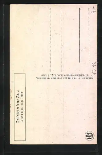 Künstler-AK Muss` i denn` Muss` i denn, Wanderer verlässt Geliebte