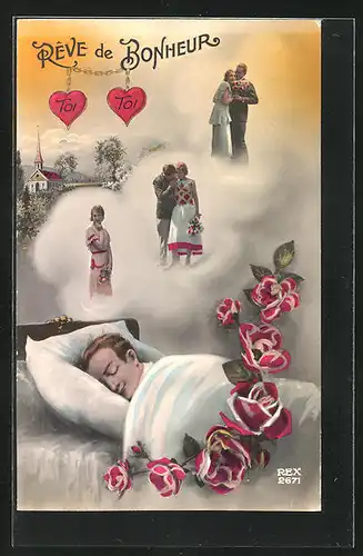 AK Mann träumt von seiner Geliebten