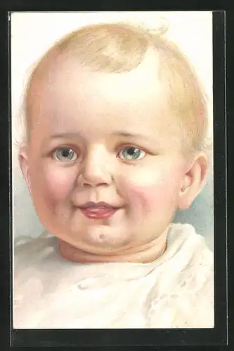 Künstler-AK Gesicht eines Säuglings