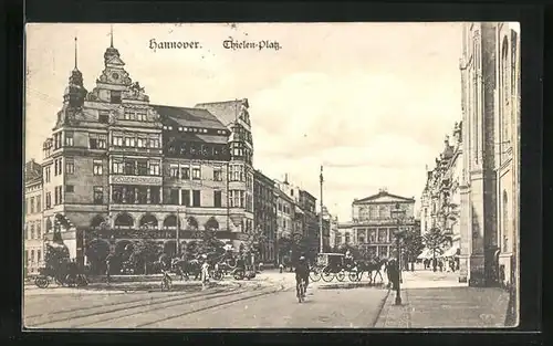 AK Hannover, Thielen-Platz mit Kaiser Haus