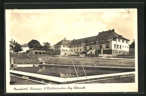 AK Herzogau b. Waldmünchen /bayr. Ostmark, Grenz-Hotel