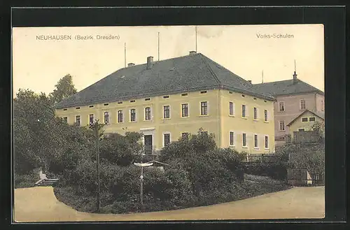 AK Neuhausen Bez. Dresden, Volks-Schulen